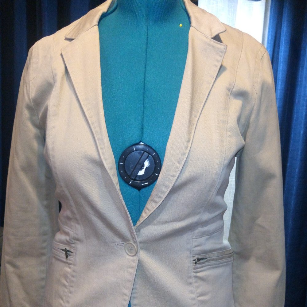 Calvin Klein Jeans Tan Hourglass Blazer Sz M - Picture 15 of 15